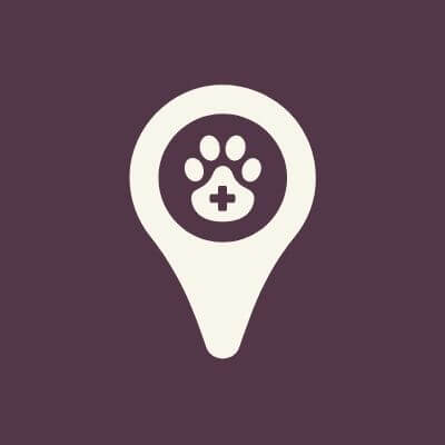 Pet Microchipping - map pointer with a paw print