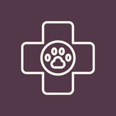paw in cross icon