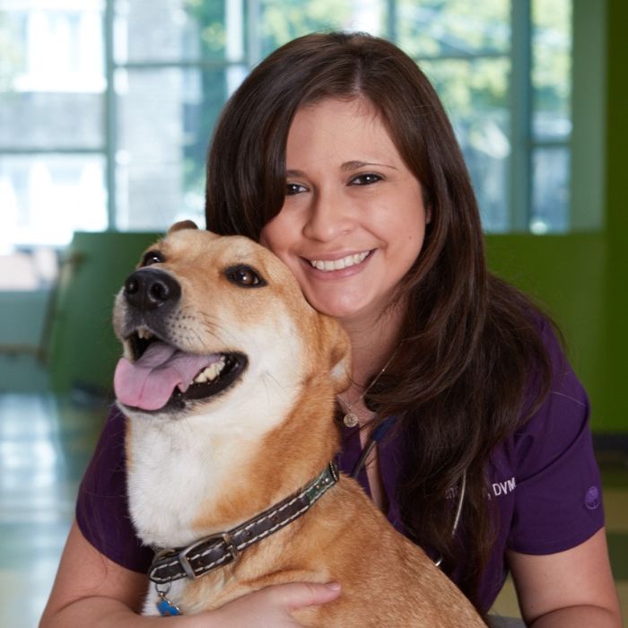 Dr. Kristina with her dog