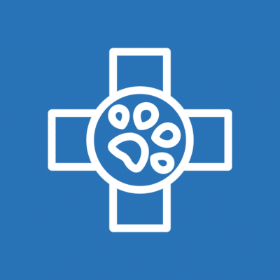 paw in cross icon