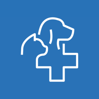 paw in cross icon